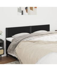 Têtes de lit 2 pcs Noir 90x5x78/88 cm Tissu | Mobilier & Déco
