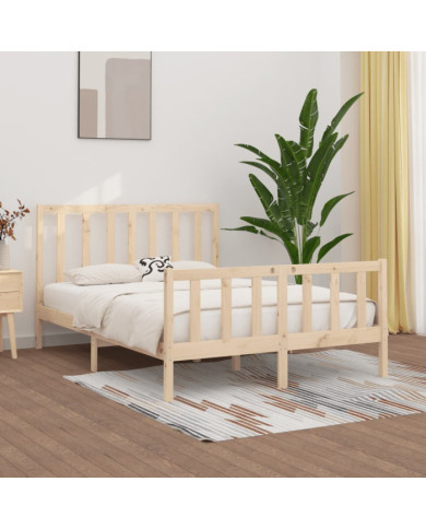 Cadre de lit sans matelas 140x190 cm bois massif | Mobilier & Déco