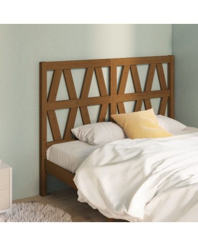 Tête de lit Marron miel 146x4x100 cm Bois massif de pin | Mobilier & Déco