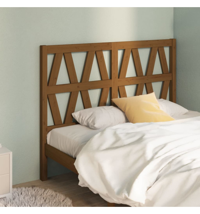 Tête de lit Marron miel 146x4x100 cm Bois massif de pin | Mobilier & Déco