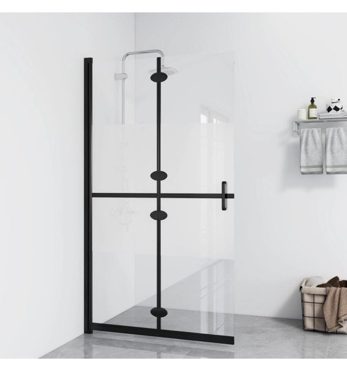 Paroi de douche pliable Verre ESG demi-dépoli 80x190 cm | Mobilier & Déco