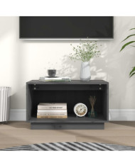 Meuble TV Gris 60x35x35 cm Bois de pin massif | Mobilier & Déco
