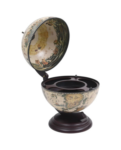 Support de vin globe de dessus de table Bois d'eucalyptus Blanc | Mobilier & Déco