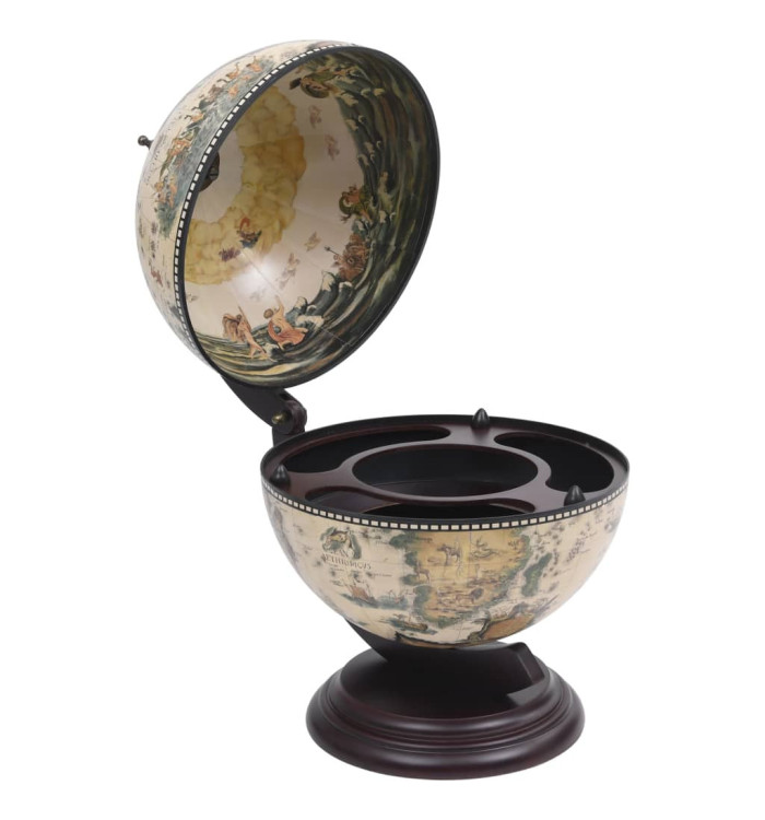 Support de vin globe de dessus de table Bois d'eucalyptus Blanc | Mobilier & Déco