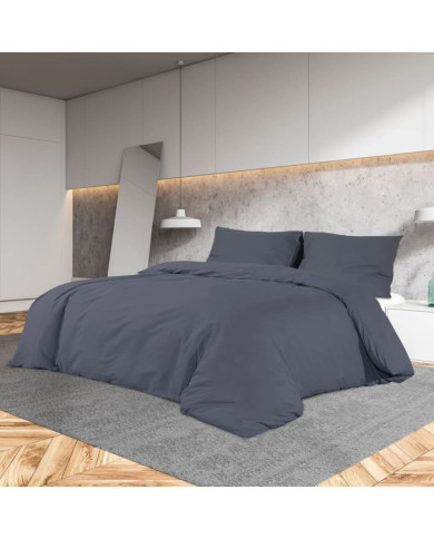 Ensemble de housse de couette Anthracite 135x200 cm Microfibre | Mobilier & Déco