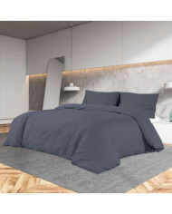 Ensemble de housse de couette Anthracite 135x200 cm Microfibre | Mobilier & Déco