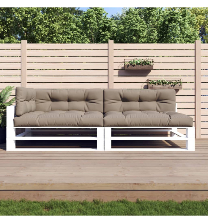Coussins de palette 5 pcs taupe tissu | Mobilier & Déco