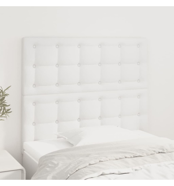 Têtes de lit 2 pcs Blanc 80x5x78/88 cm Similicuir | Mobilier & Déco
