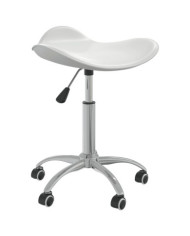 Tabouret de salon et spa Blanc Similicuir | Mobilier & Déco