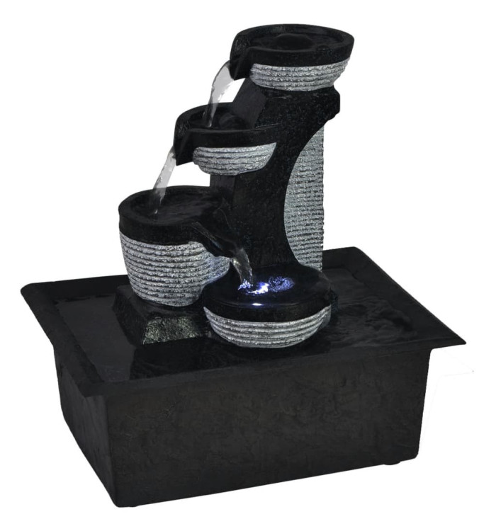 Fontaine d'intérieur avec lampe LED Polyrésine | Mobilier & Déco