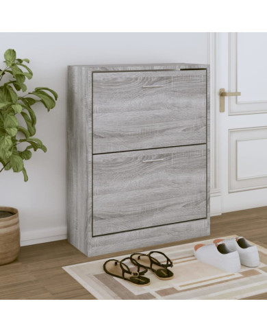 Armoire à chaussures Sonoma gris 63x24x81 cm Bois d'ingénierie | Mobilier & Déco