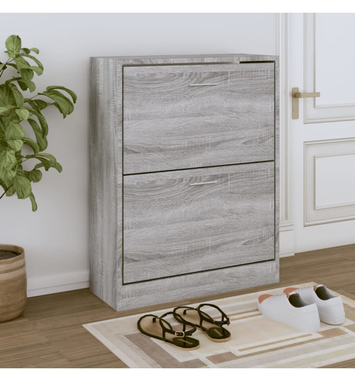 Armoire à chaussures Sonoma gris 63x24x81 cm Bois d'ingénierie | Mobilier & Déco