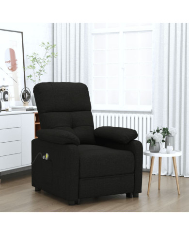 Fauteuil électrique de massage Noir Tissu | Mobilier & Déco