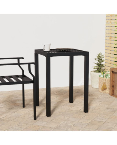 Table de jardin anthracite 50x50x72 cm acier | Mobilier & Déco