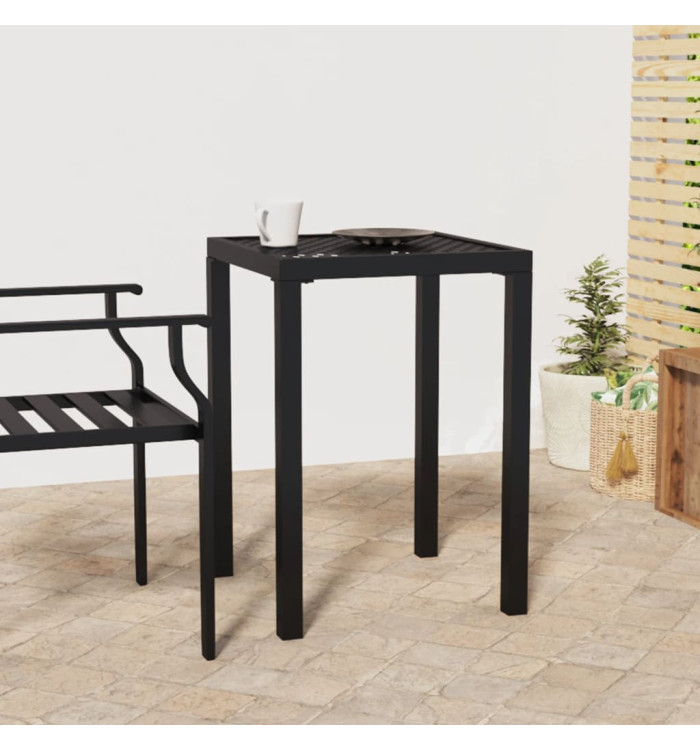 Table de jardin anthracite 50x50x72 cm acier | Mobilier & Déco