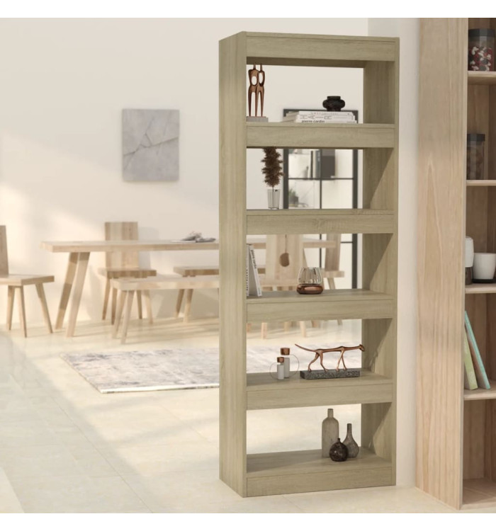 Bibliothèque/séparateur de pièce chêne sonoma bois d'ingénierie | Mobilier & Déco