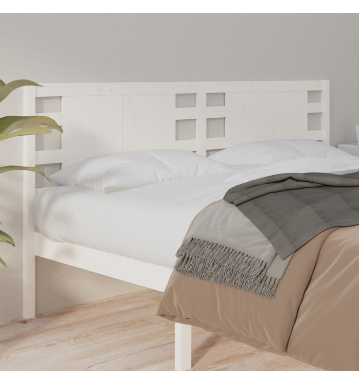 Tête de lit Blanc 206x4x100 cm Bois massif de pin | Mobilier & Déco