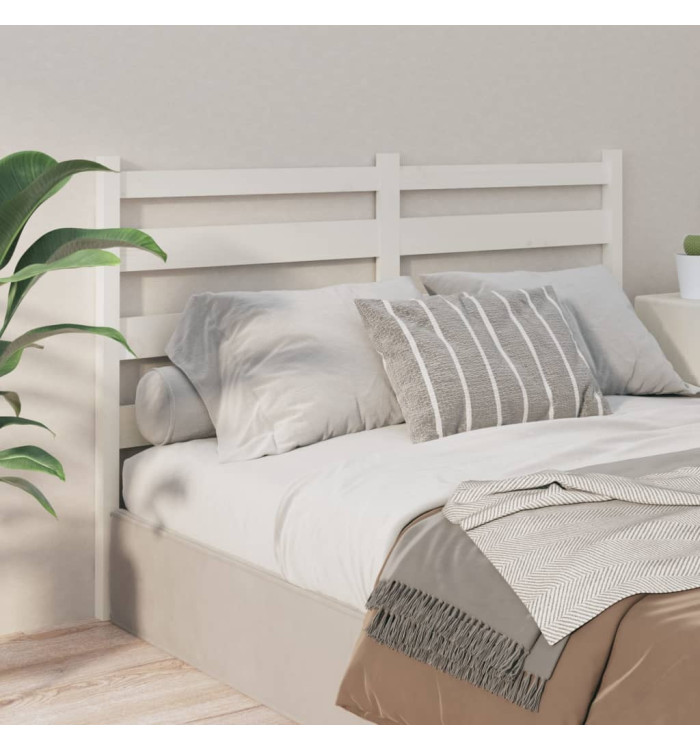 Tête de lit Blanc 206x4x100 cm Bois massif de pin | Mobilier & Déco