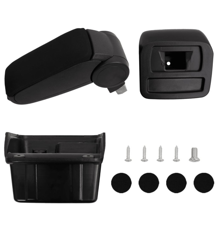Accoudoir de voiture noir 15x31x(28-44) cm ABS | Mobilier & Déco