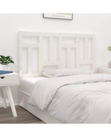 Tête de lit Blanc 145,5x4x100 cm Bois massif de pin | Mobilier & Déco