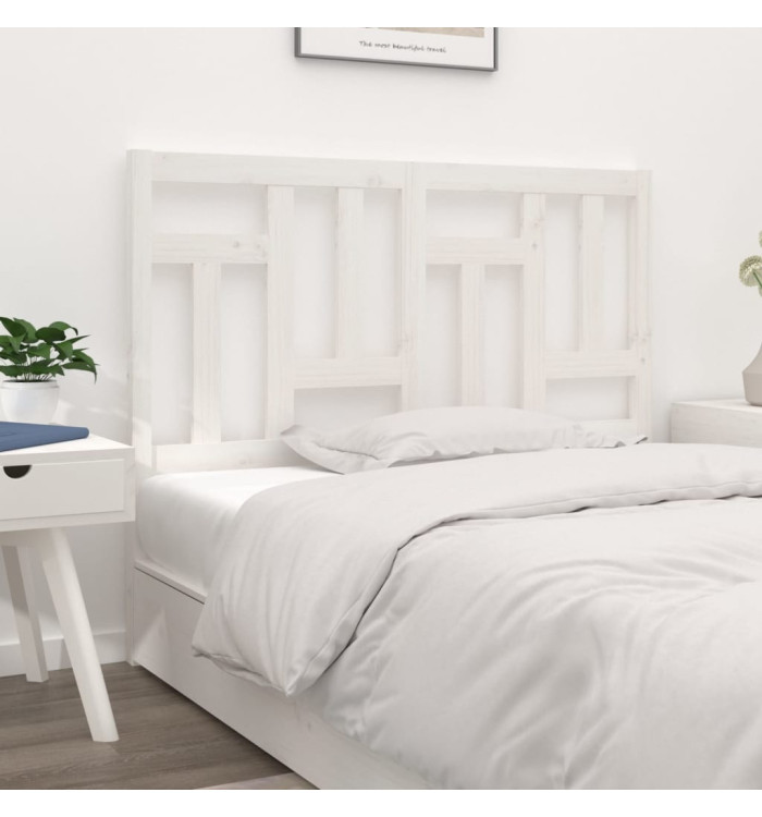 Tête de lit Blanc 145,5x4x100 cm Bois massif de pin | Mobilier & Déco