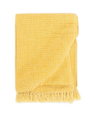Couverture en coton 160 x 210 cm Jaune moutarde | Mobilier & Déco
