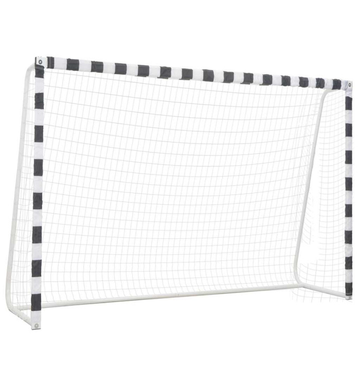 But de football 300x200x90 cm Métal Noir et blanc | Mobilier & Déco