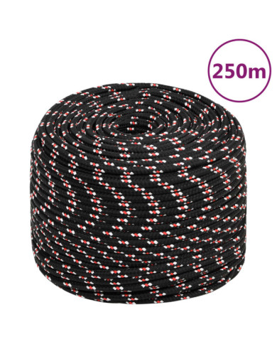 Corde de bateau Noir 8 mm 250 m Polypropylène | Mobilier & Déco