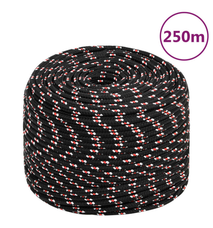 Corde de bateau Noir 8 mm 250 m Polypropylène | Mobilier & Déco