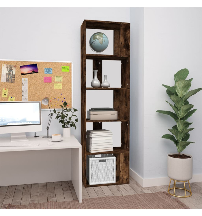 Bibliothèque Chêne fumé 45x24x160 cm Bois d'ingénierie | Mobilier & Déco