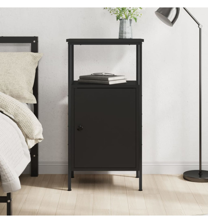 Table de chevet noir 41x31x80 cm bois d’ingénierie | Mobilier & Déco