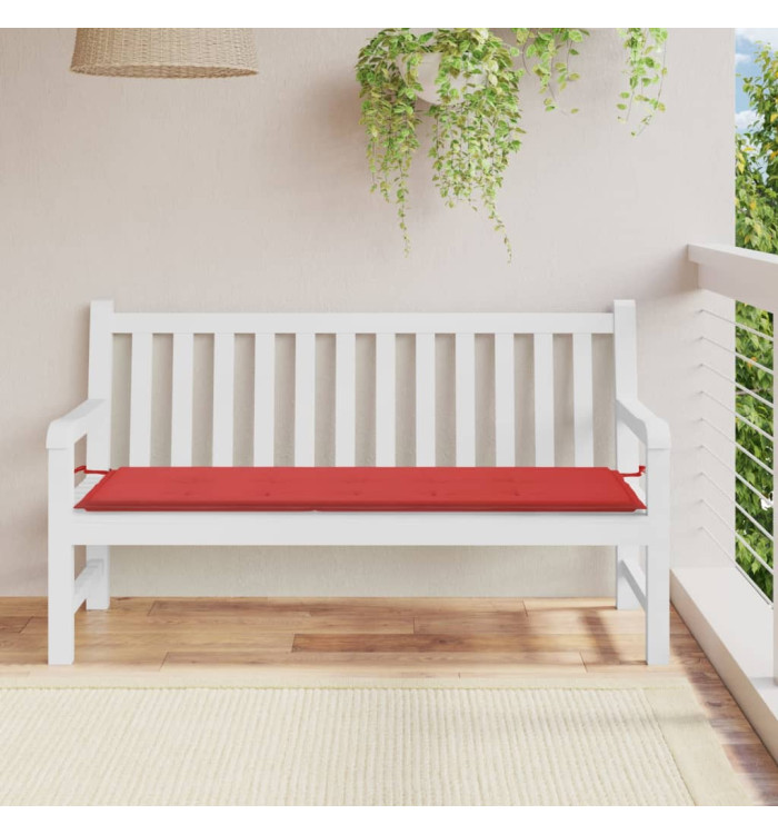 Coussin de banc de jardin rouge 150x50x3 cm tissu oxford | Mobilier & Déco