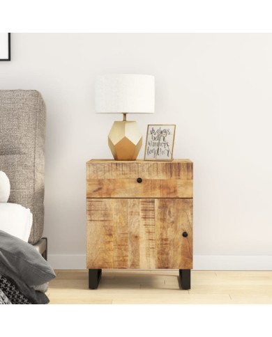 Table de chevet 50x33x60 cm Bois de manguier et d'ingénierie | Mobilier & Déco