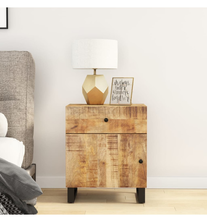 Table de chevet 50x33x60 cm Bois de manguier et d'ingénierie | Mobilier & Déco