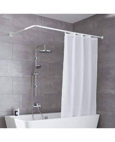 Kleine Wolke Tringle de rideau de douche universelle 3 tailles Blanc | Mobilier & Déco