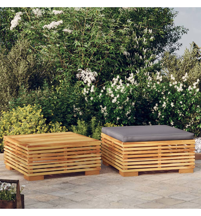 Salon de jardin 2 pcs Bois de teck massif | Mobilier & Déco