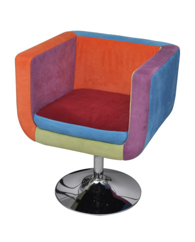 Fauteuil avec design de patchwork Cube Tissu | Mobilier & Déco