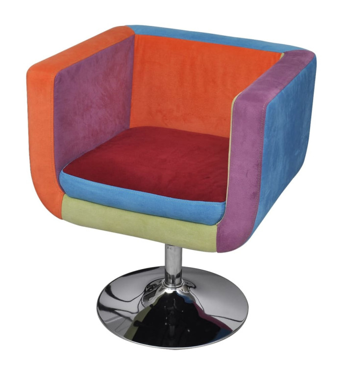 Fauteuil avec design de patchwork Cube Tissu | Mobilier & Déco