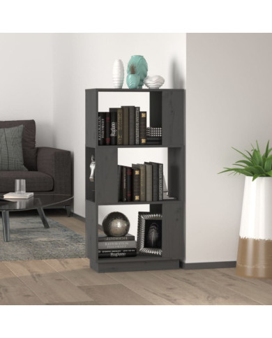 Bibliothèque/Séparateur de pièce Gris 51x25x101 cm Pin massif | Mobilier & Déco