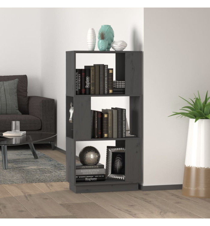 Bibliothèque/Séparateur de pièce Gris 51x25x101 cm Pin massif | Mobilier & Déco