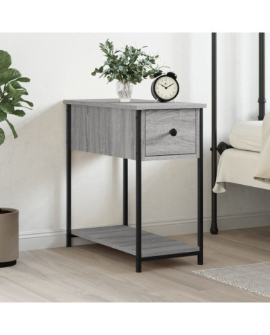 Table de chevet sonoma gris 30x60x60 cm bois d'ingénierie | Mobilier & Déco