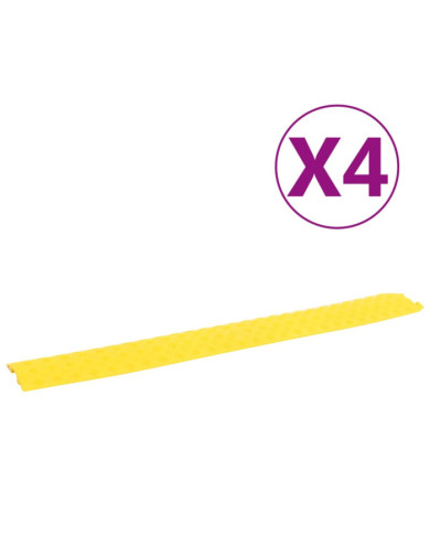 Rampes de protection de câble 4 pcs 98,5 cm Jaune | Mobilier & Déco