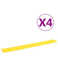 Rampes de protection de câble 4 pcs 98,5 cm Jaune | Mobilier & Déco