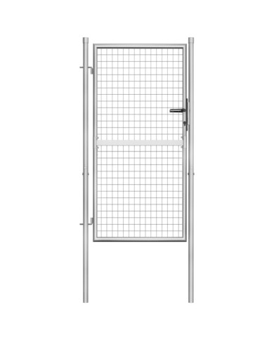 Porte de jardin Acier galvanisé 105x200 cm Argenté | Mobilier & Déco