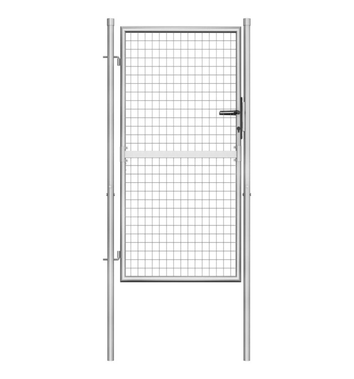 Porte de jardin Acier galvanisé 105x200 cm Argenté | Mobilier & Déco