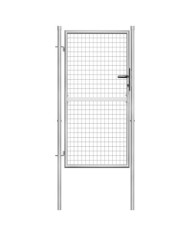 Porte de jardin Acier galvanisé 105x200 cm Argenté | Mobilier & Déco