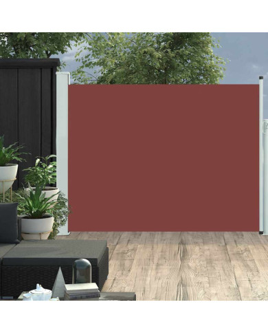 Auvent latéral rétractable de patio 140x500 cm Marron | Mobilier & Déco
