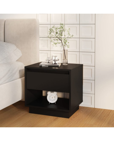 Table de chevet Noir 45x34x44 cm bois d'ingénierie | Mobilier & Déco