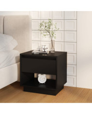 Table de chevet Noir 45x34x44 cm bois d'ingénierie | Mobilier & Déco