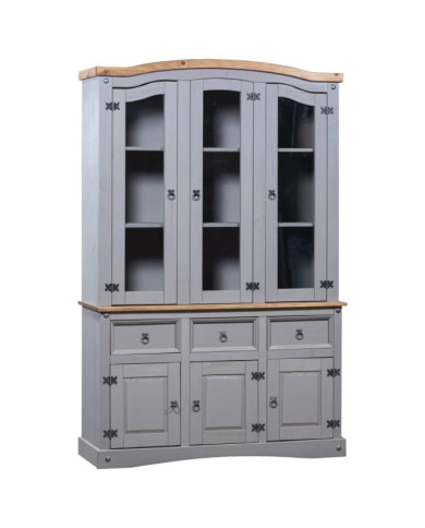 Buffet et vaisselier Pin mexicain Gamme Corona Gris | Mobilier & Déco